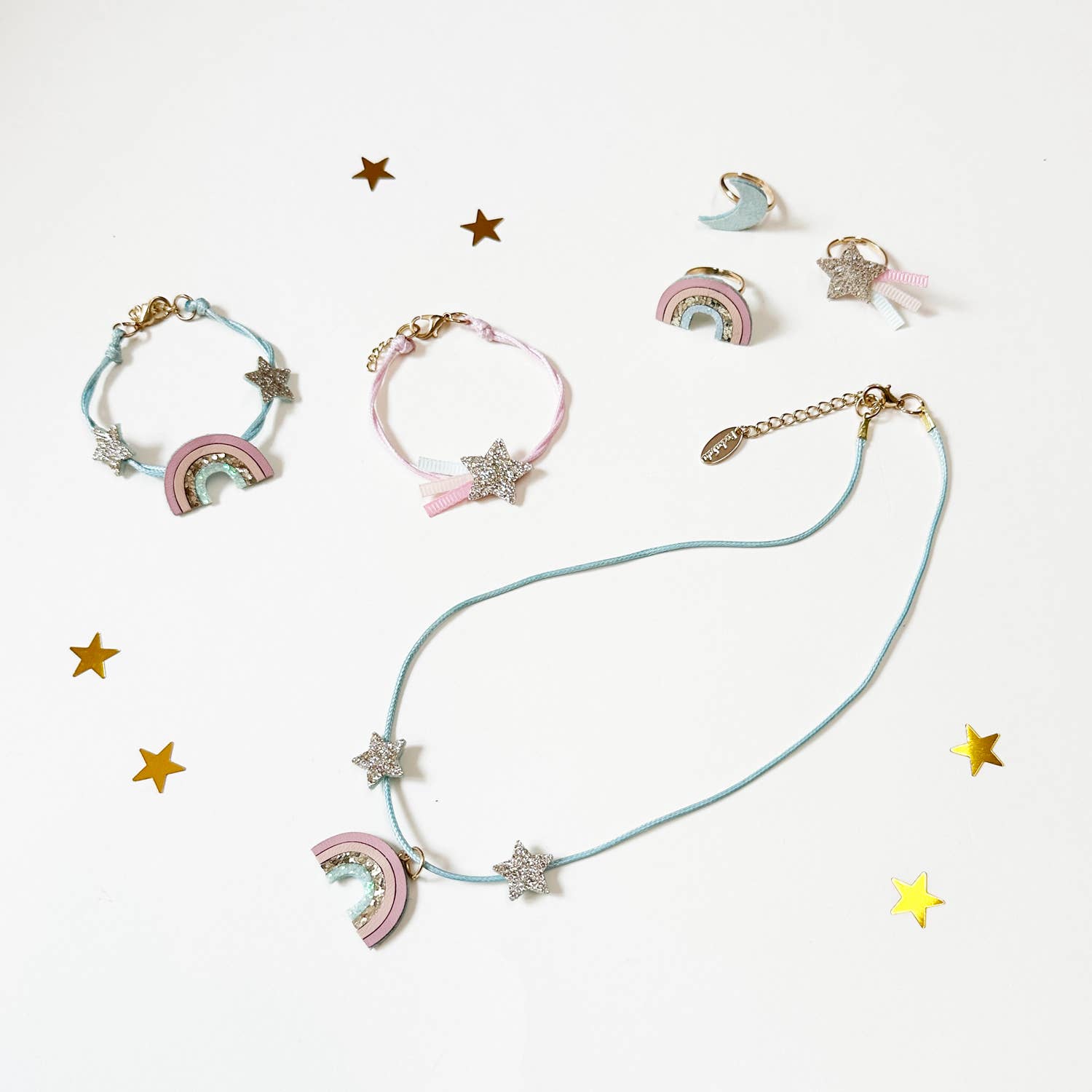 Shimmer Rainbow Bracelet Set - Pretty Crafty Lady Shop