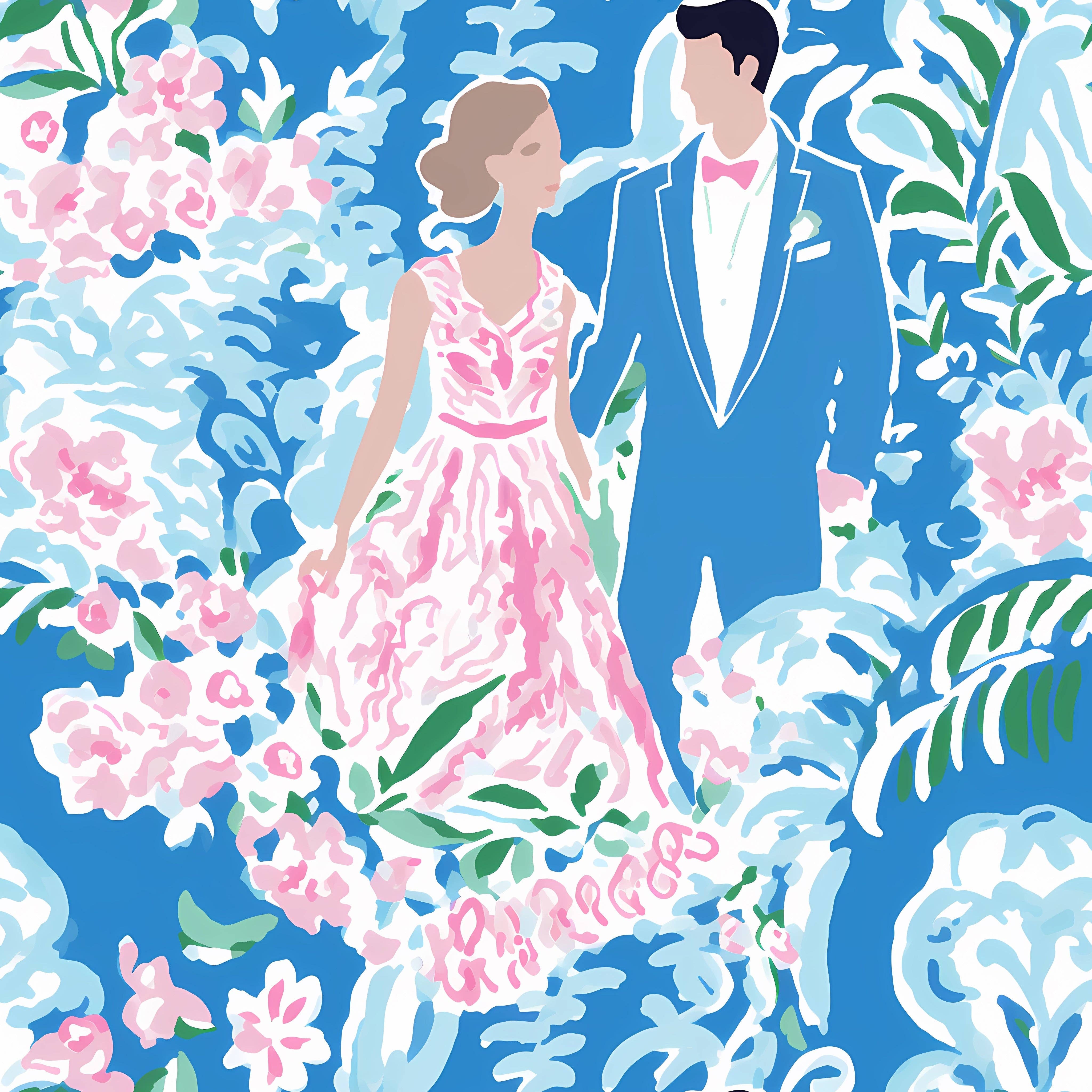Beau Bottles Preppy Bride and Groom - Champagne Collection