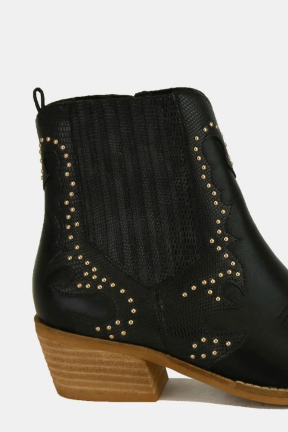 Studded Design Detail Point Toe Boots