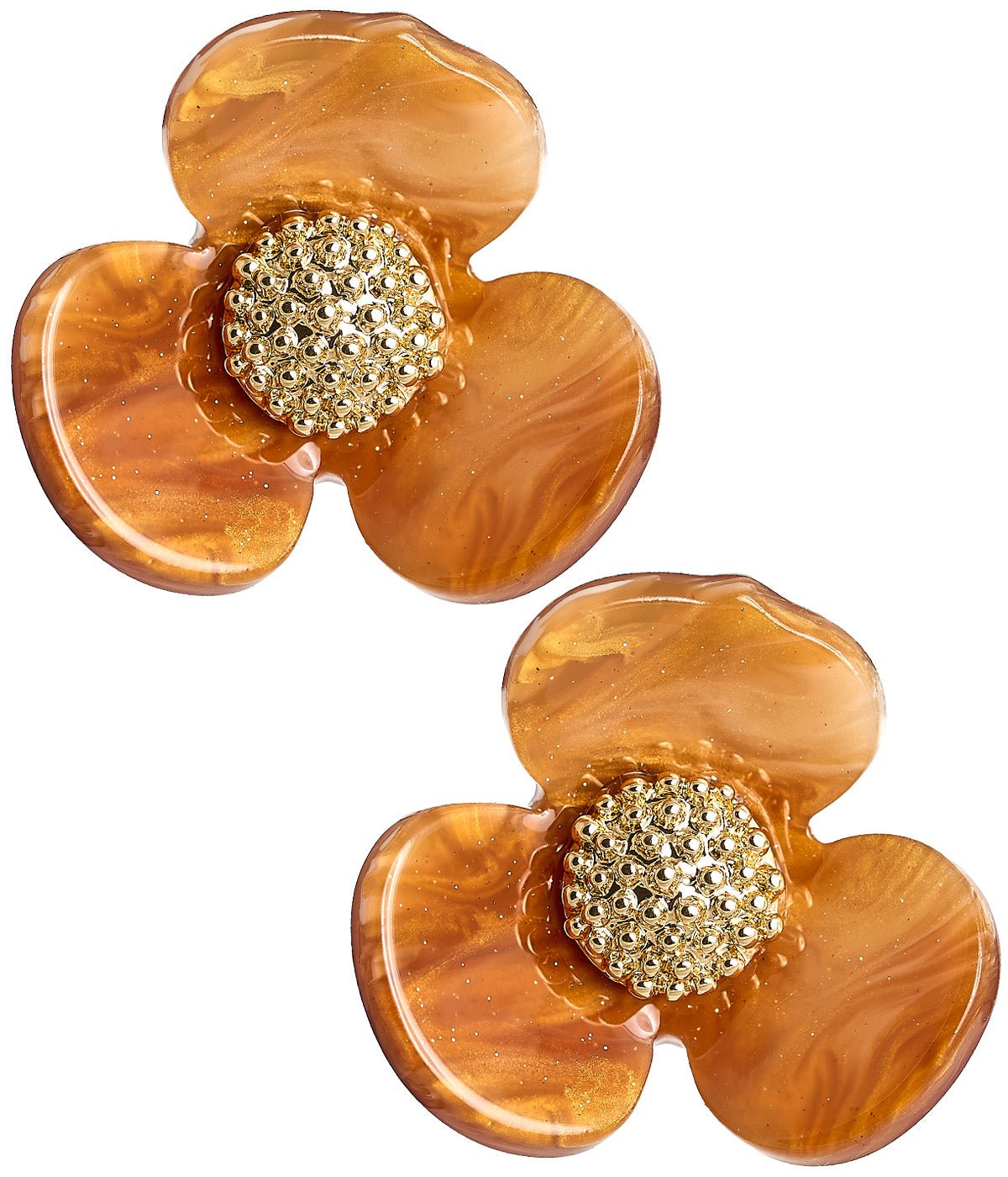 Bell Acrylic Flower Earring - Light Pink - Bexa Boutique