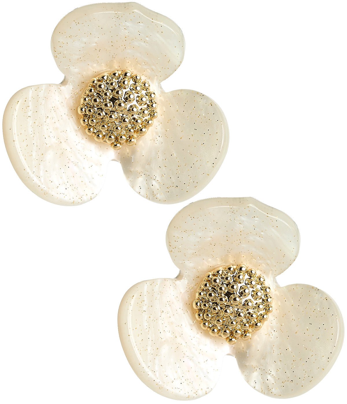 Bell Acrylic Flower Earring - Light Pink - Bexa Boutique
