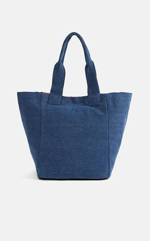 Watch Over Me Evil Eye Denim Tote