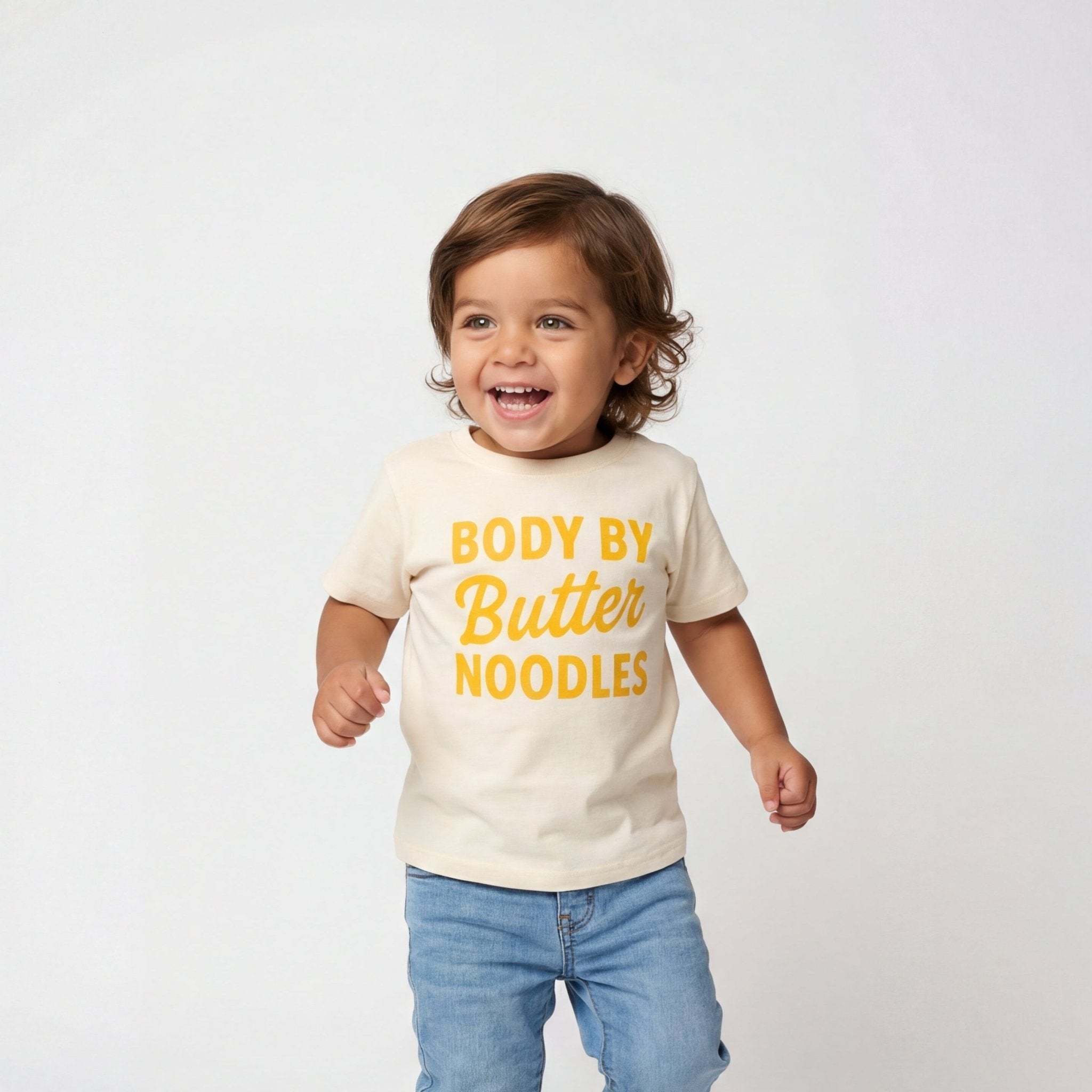 Body By Butter Noodles Kids Shirt, Pasta Lover Tee