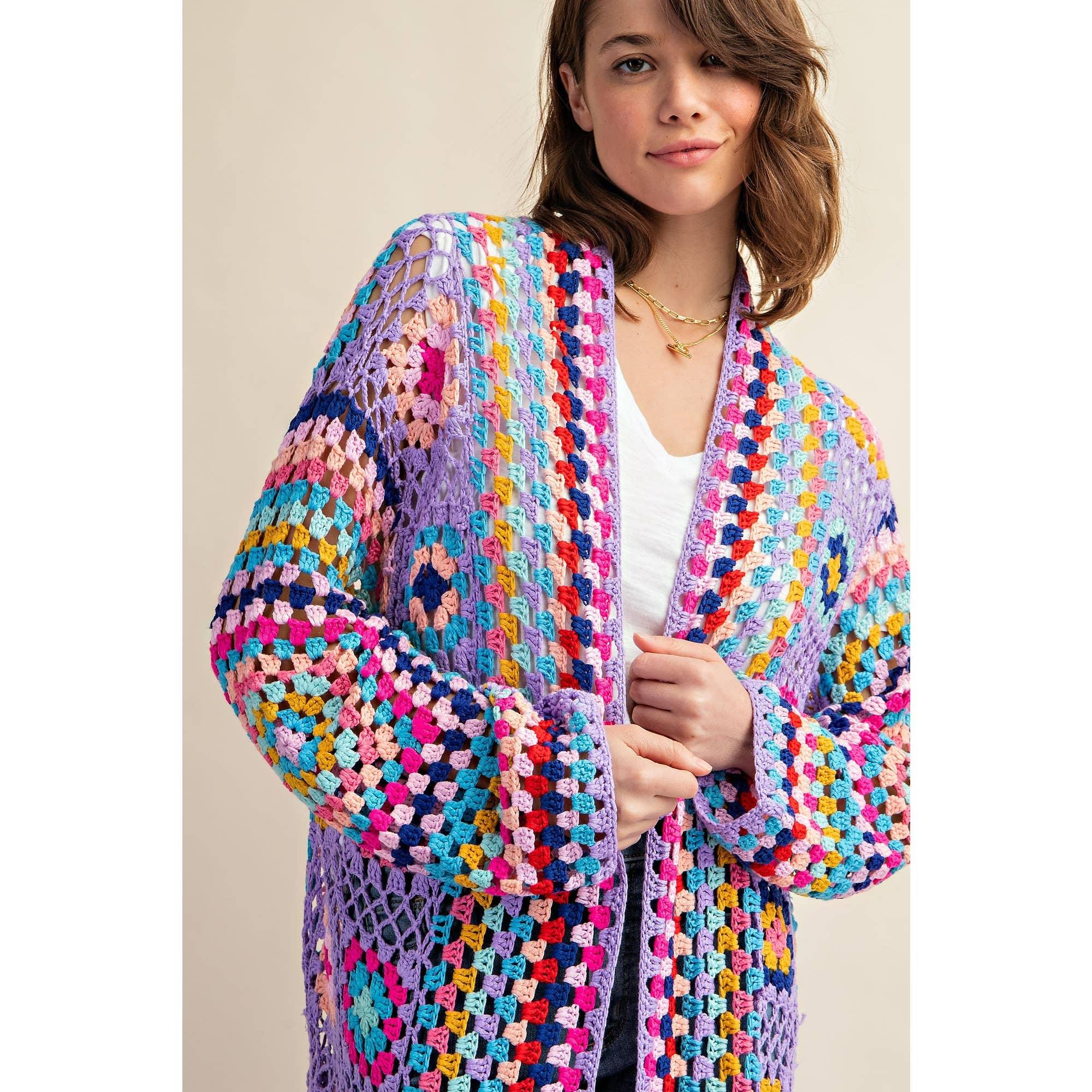 Colorful Fringe Duster Cardigan