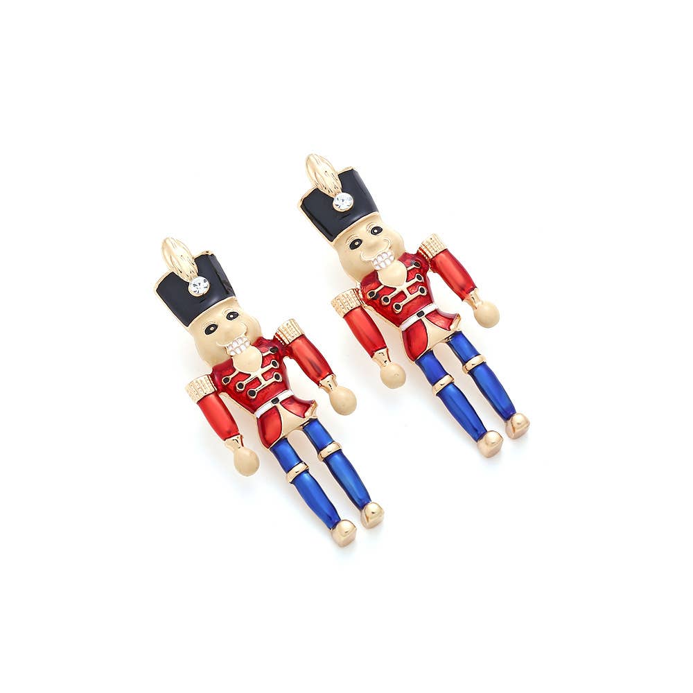 Nutcracker Soldier Alloy Earrings