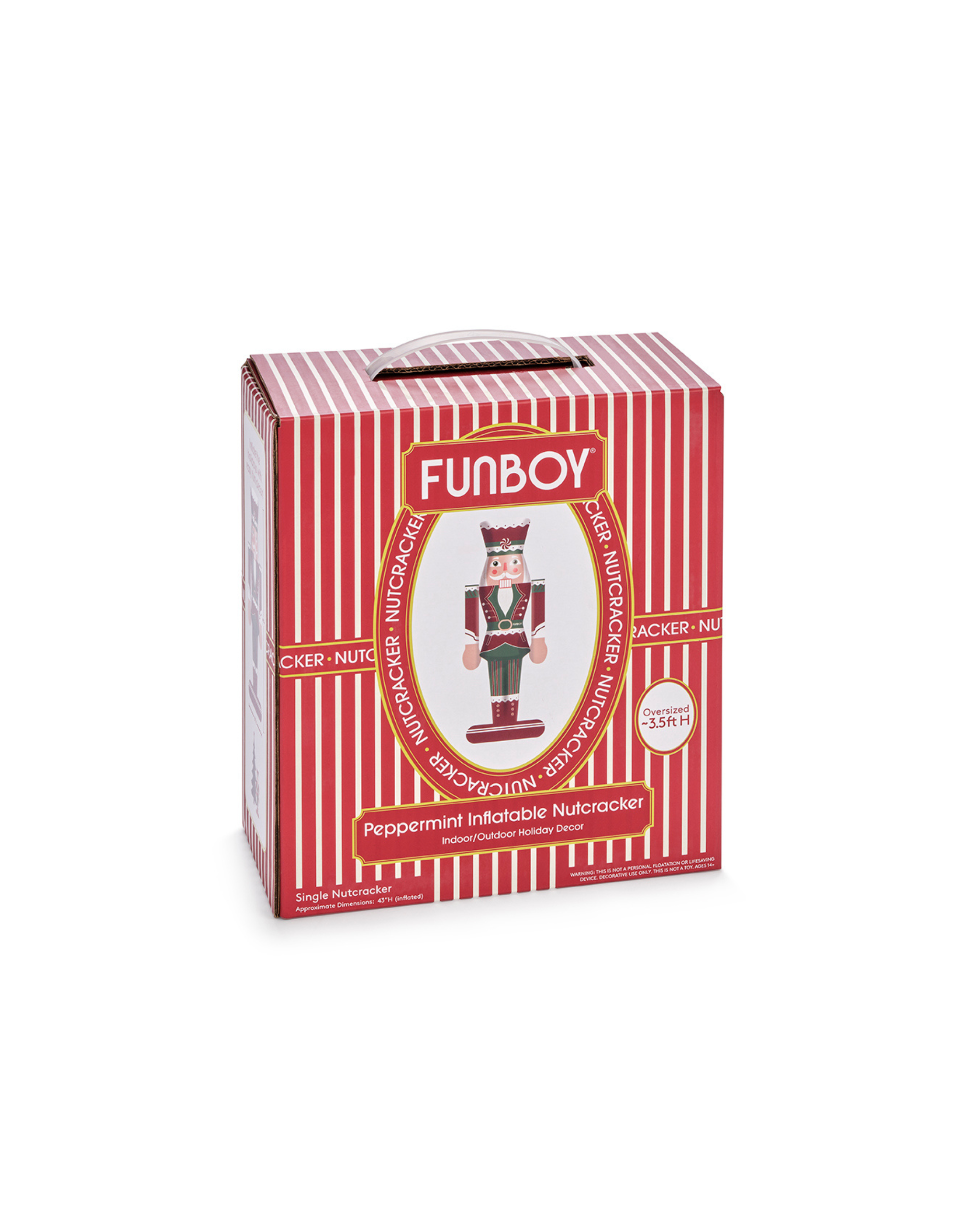 Peppermint Inflatable Nutcracker - 3.5 ft