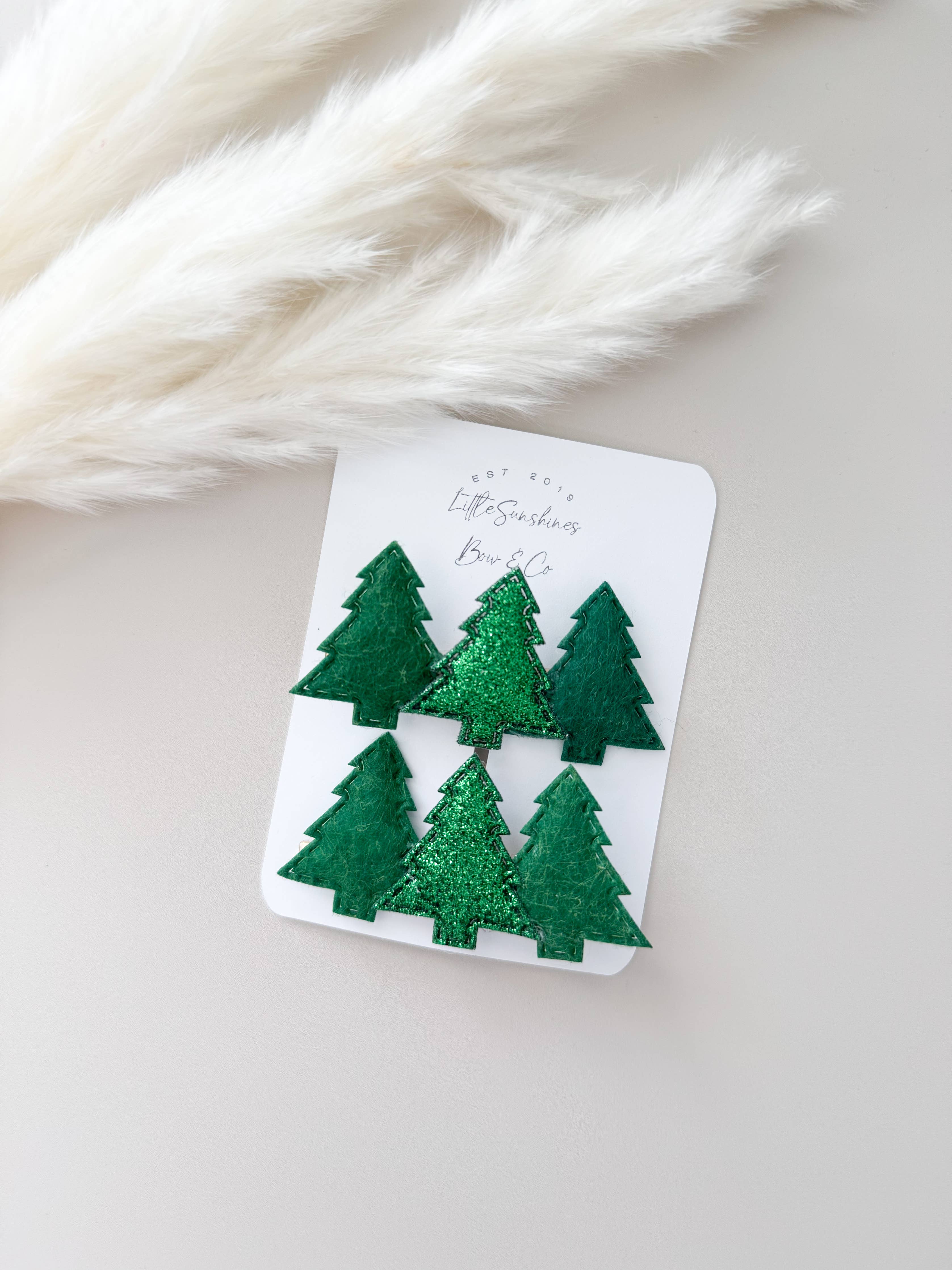Christmas Tree Hair Clips- Set of 2