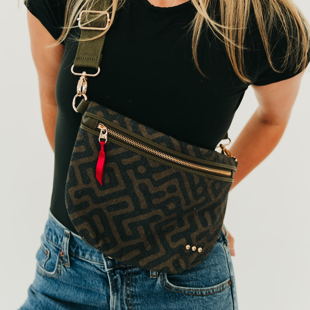 Callahan Canvas Printed Bum Bag - Camouflage - Bexa Boutique