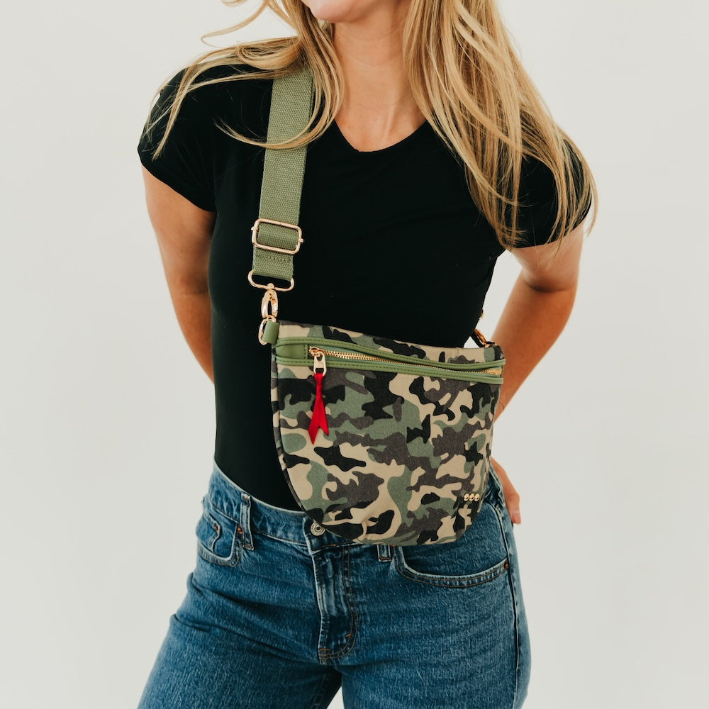 Callahan Canvas Printed Bum Bag - Camouflage - Bexa Boutique