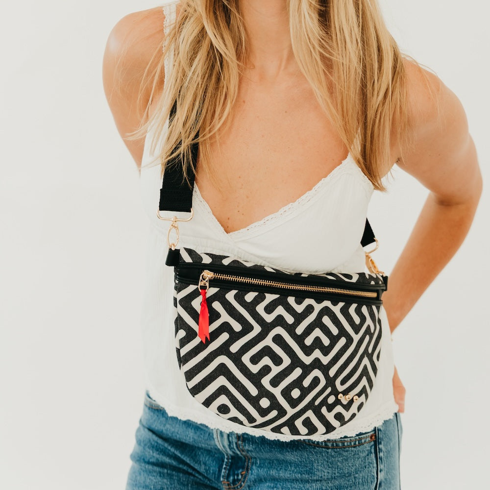 Callahan Canvas Printed Bum Bag - Camouflage - Bexa Boutique