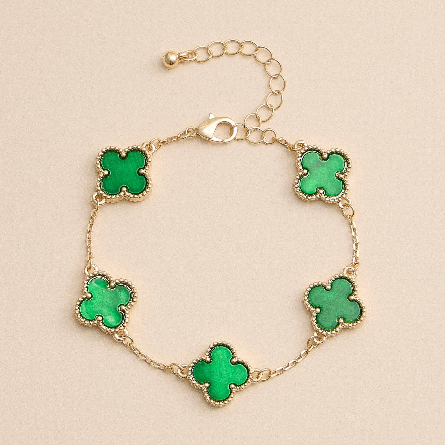 Multi Floral Shape Charm Bracelet in Shell