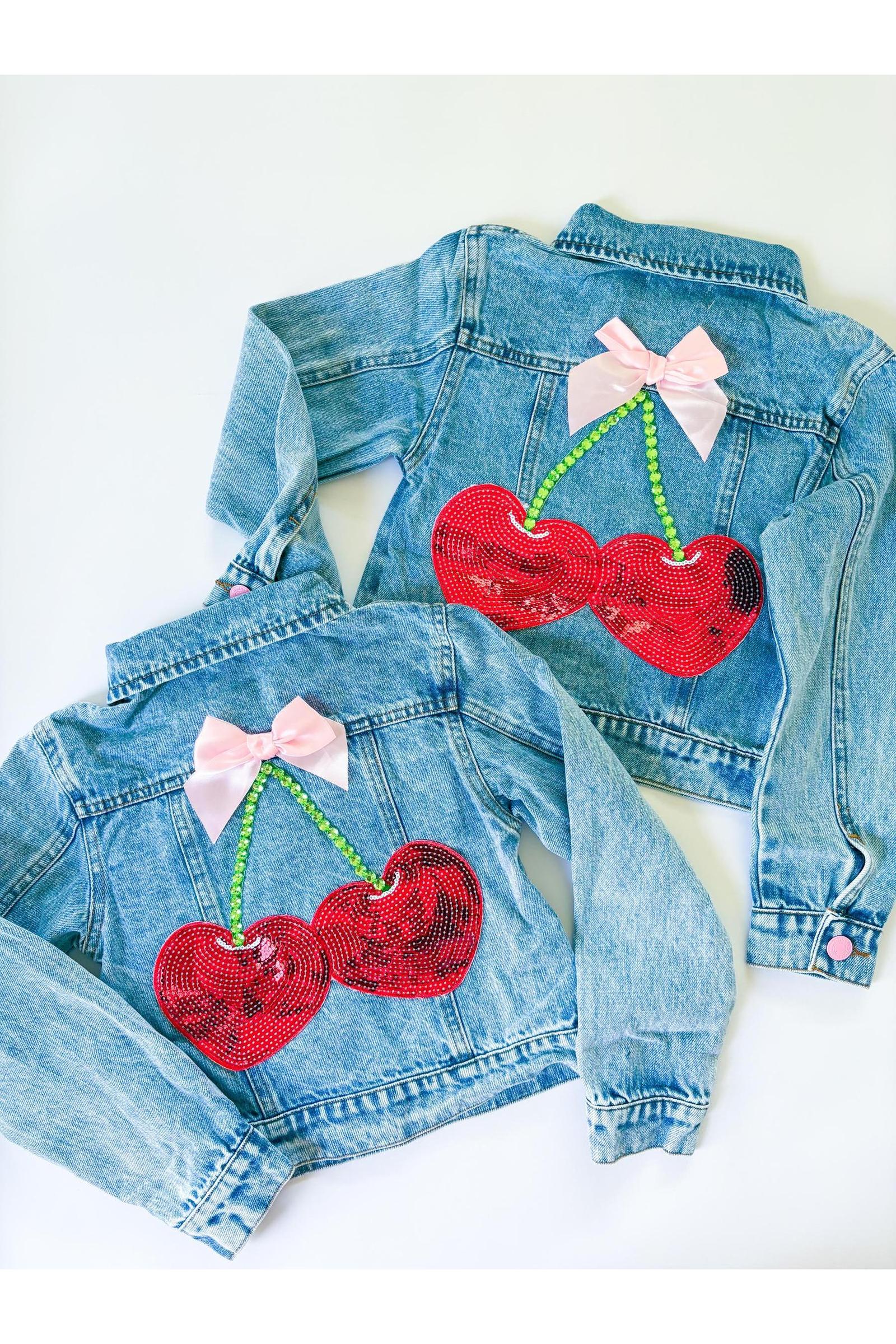 Cherry and Bow Denim Jacket