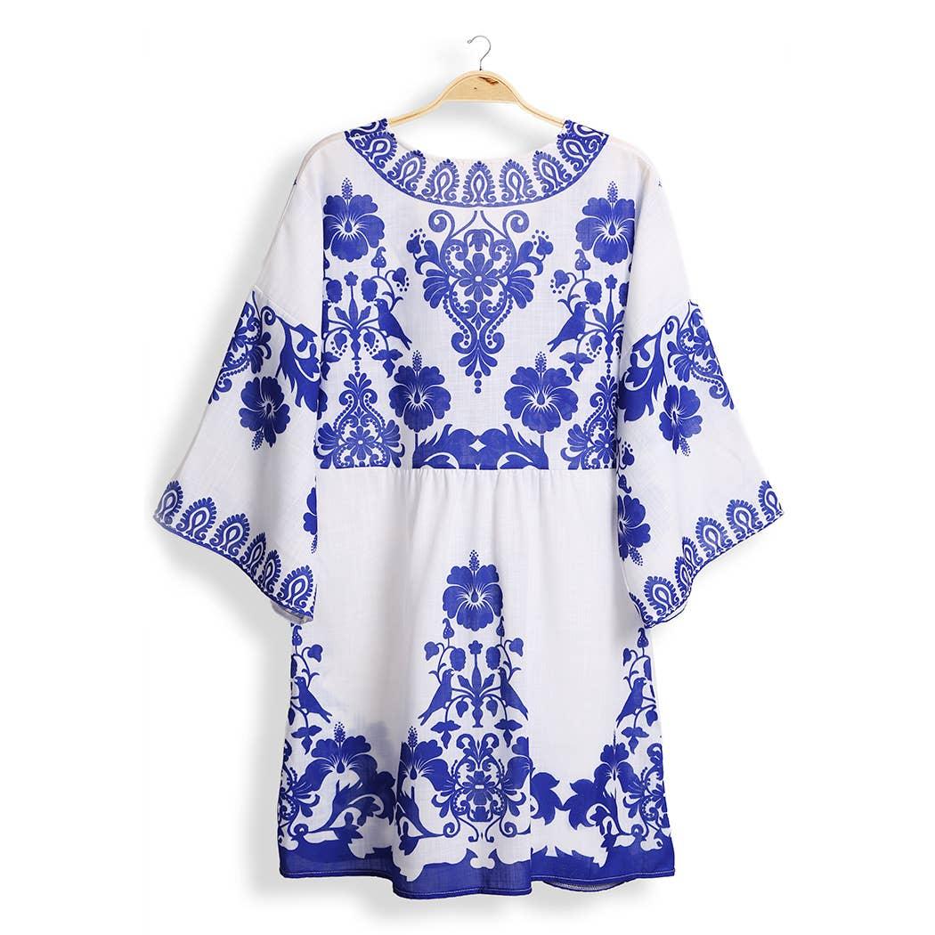 Floral Print Summer Cover-Up Dress