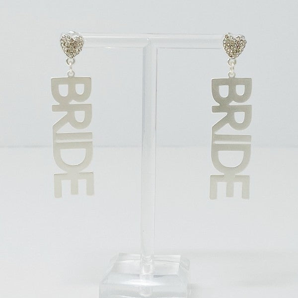 Say I Do Bride Earrings - Silver - Bexa Boutique
