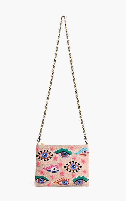 America & Beyond - Mystic Gaze Pink Clutch