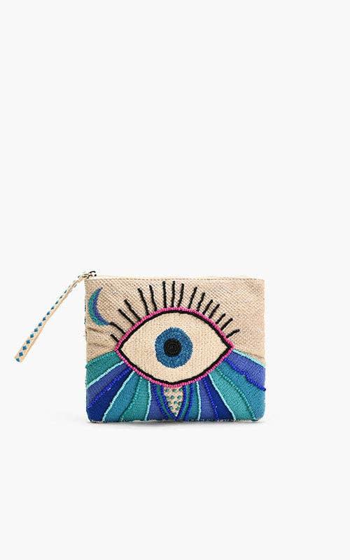 Wanderlust Evil Eye Beaded Clutch