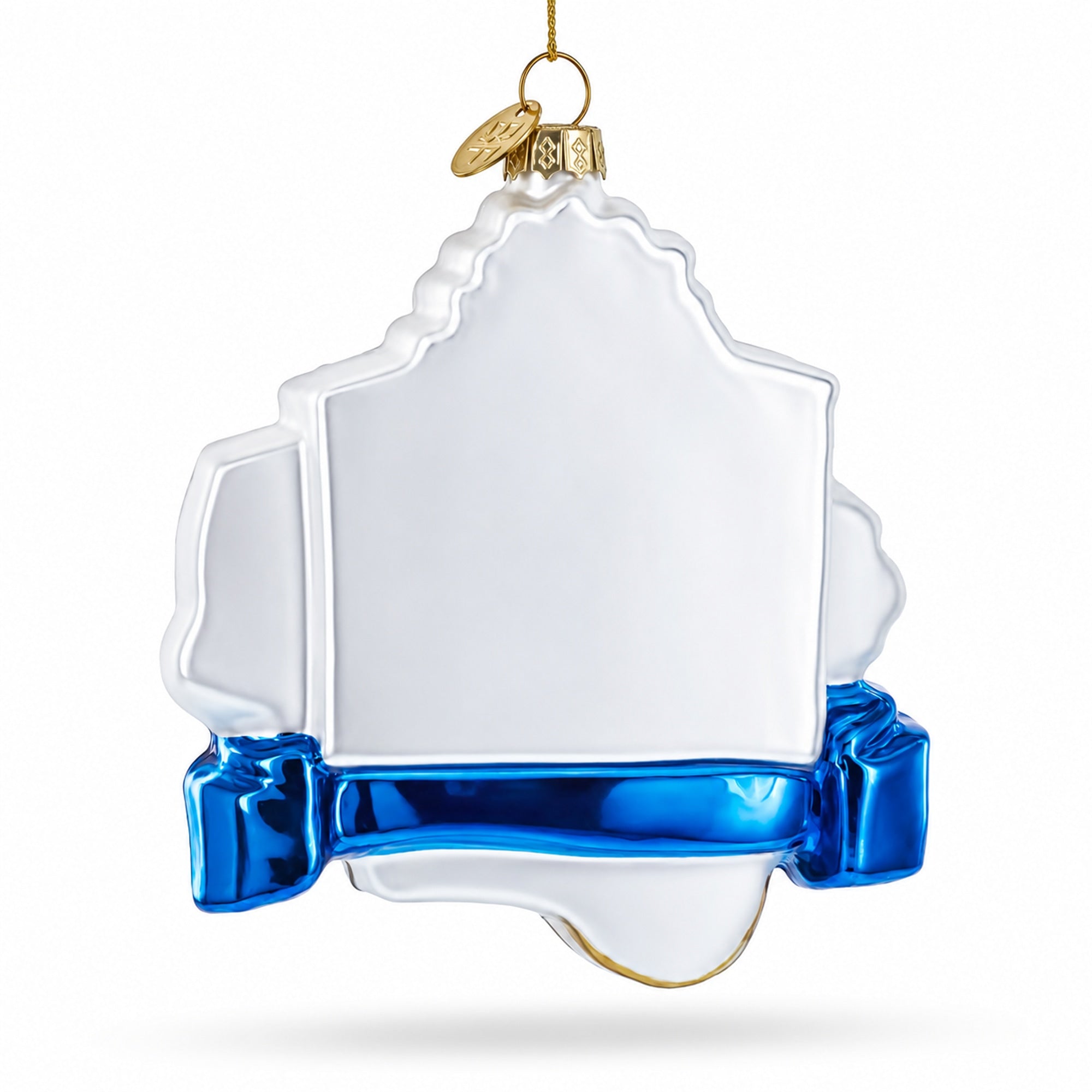 Landmarks and Symbols of Greece Glass Christmas Ornament