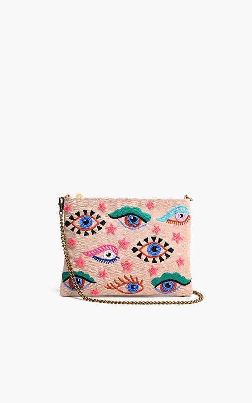 America & Beyond - Mystic Gaze Pink Clutch