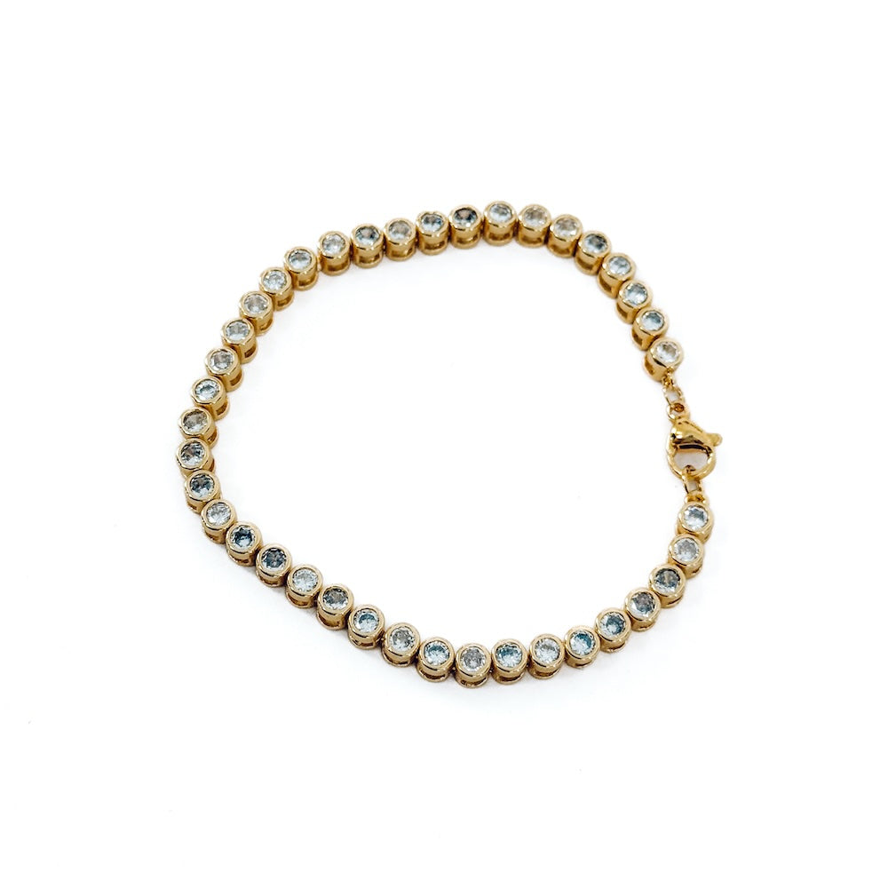 Tennis Bracelet Frosted In Diamonds - WATERPROOF - Gold - Bexa Boutique