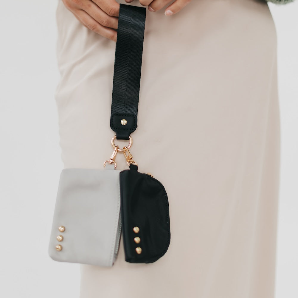 Dolly Dual Pouch Wristlet - Dark Teal and Teal - Bexa Boutique