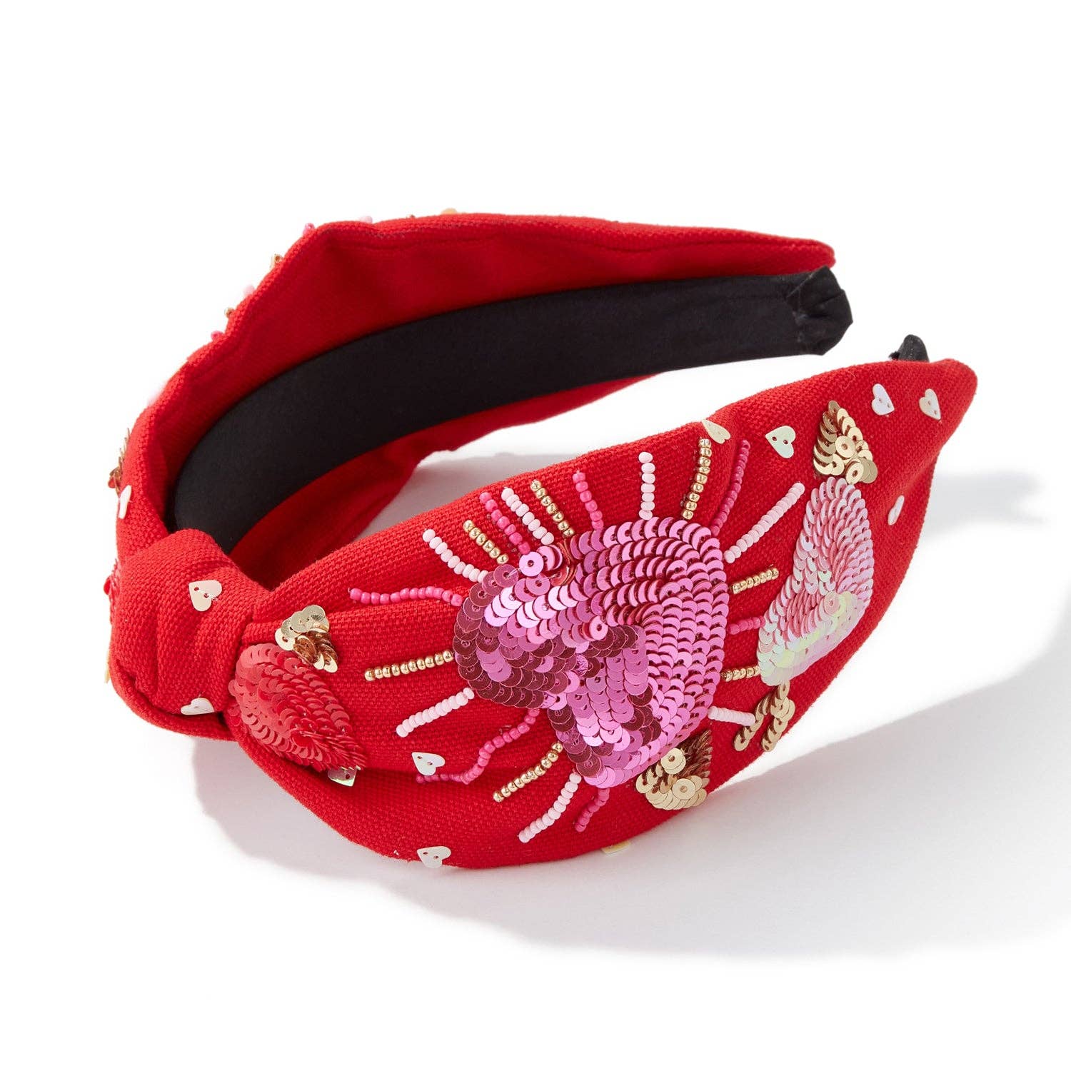 Valentine's Day Knotted Sequin Headband