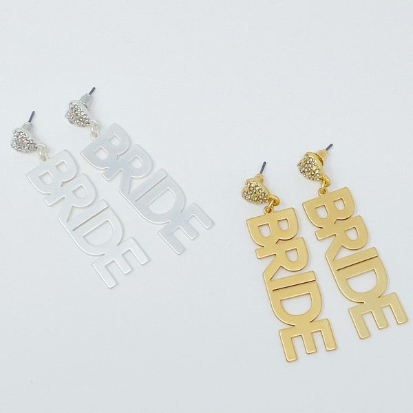 Say I Do Bride Earrings - Silver - Bexa Boutique