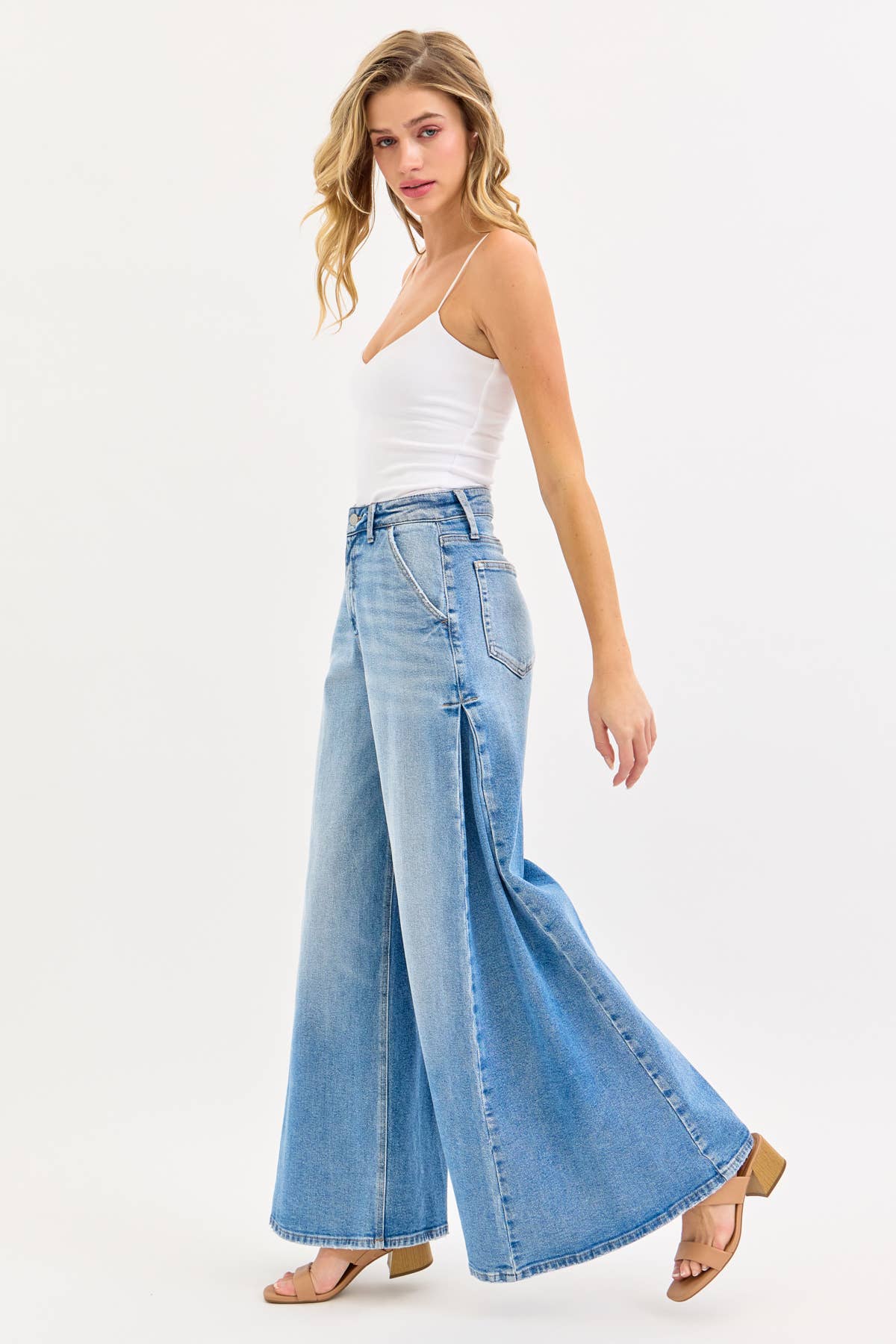 Cello High Rise Super Wide Leg jeans