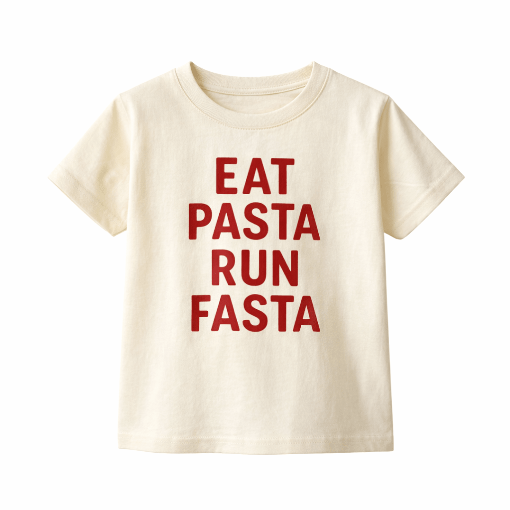Eat Pasta Run Fasta Tee, Pasta Lovers Graphic Shirt