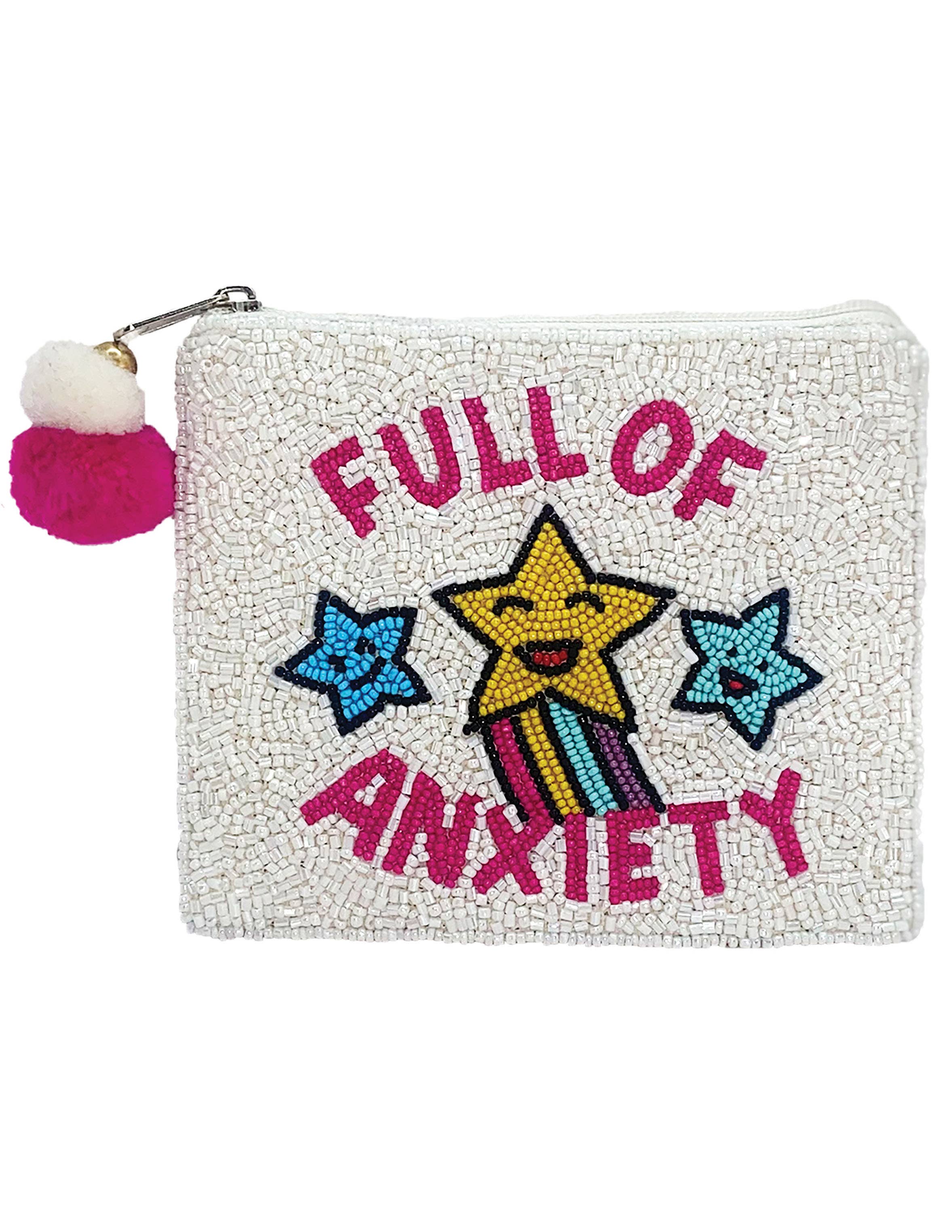 Full Of Anxiety Be Beaded Coin Pouch