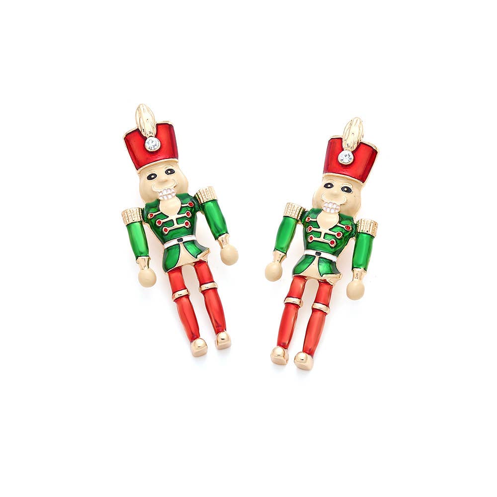 Nutcracker Soldier Alloy Earrings