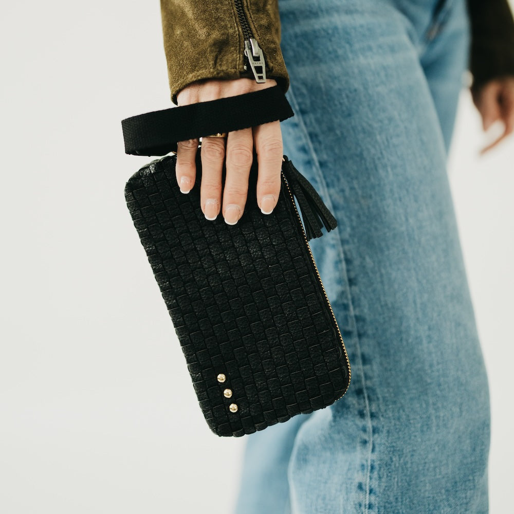 Emma Woven Clutch Wristlet