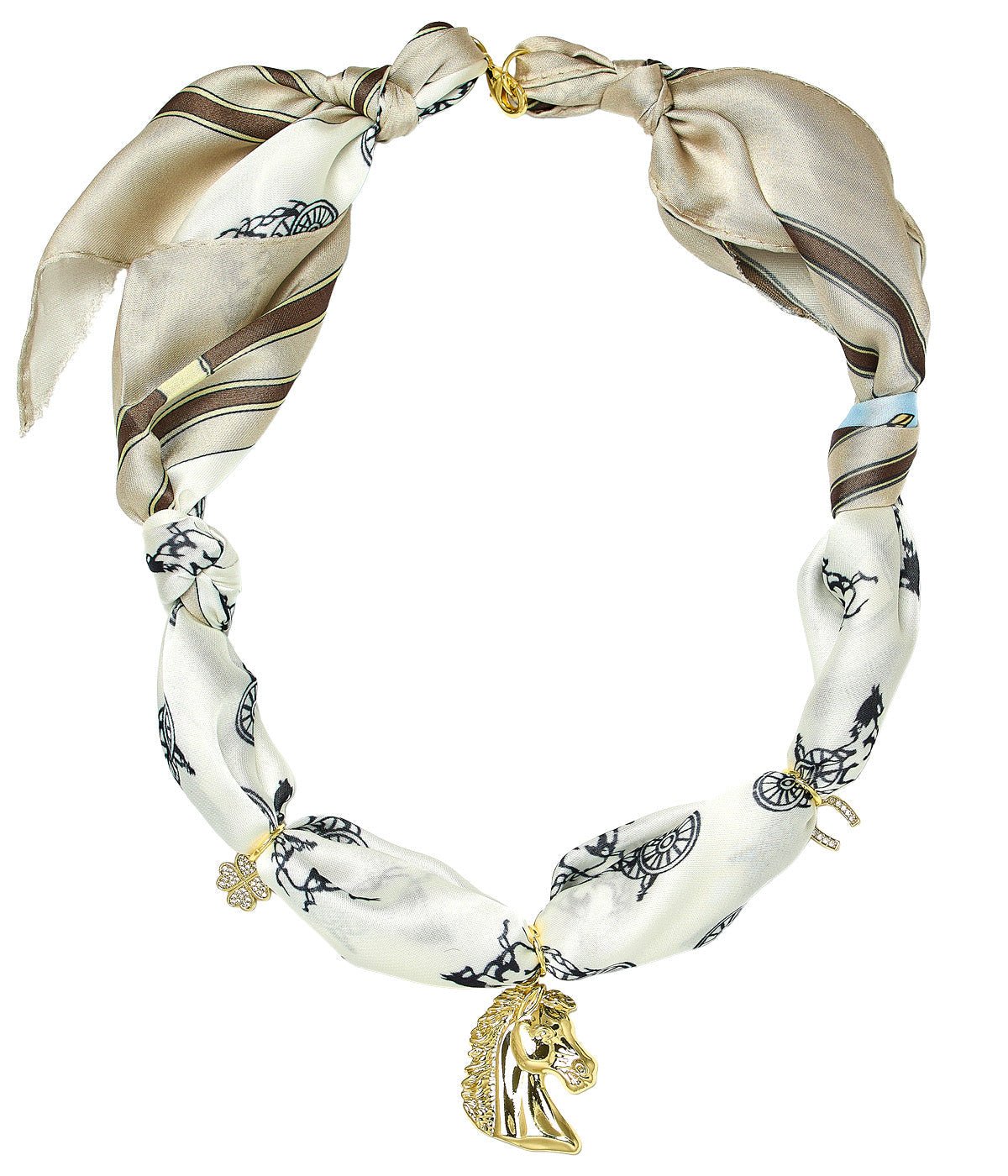 Equestrian -Derby and Winston - Scarf Necklace