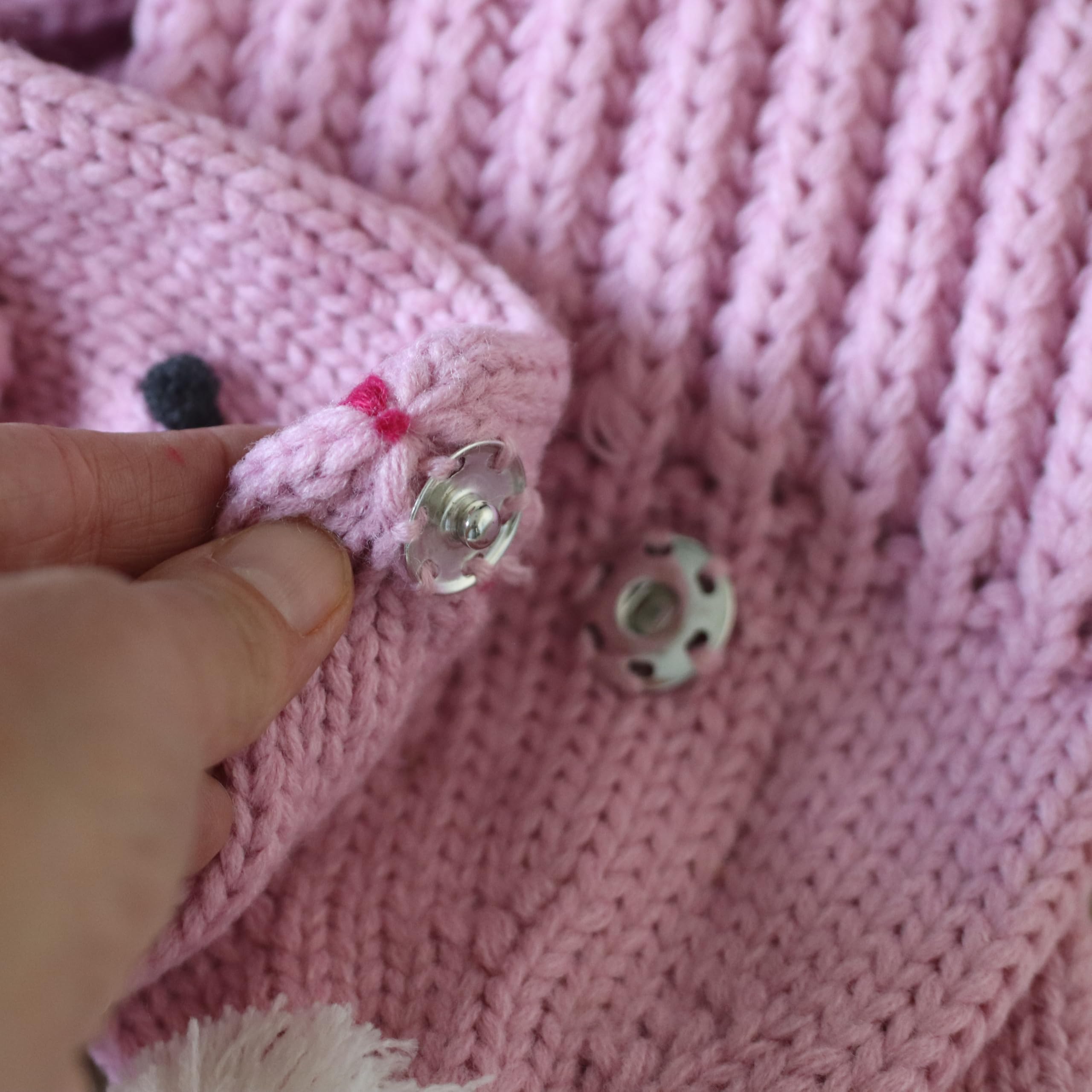 Pink Bunny Rabbit Critter Winter Scarf for Girls Ages 4 to 12