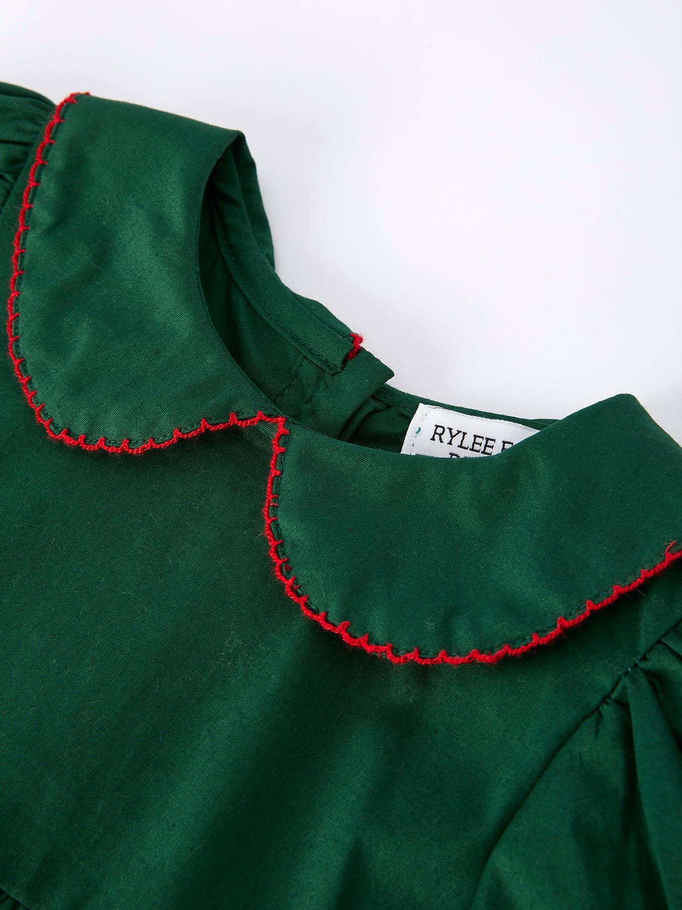 Girls Holiday Outfit – Santa Bow Green Christmas Dress