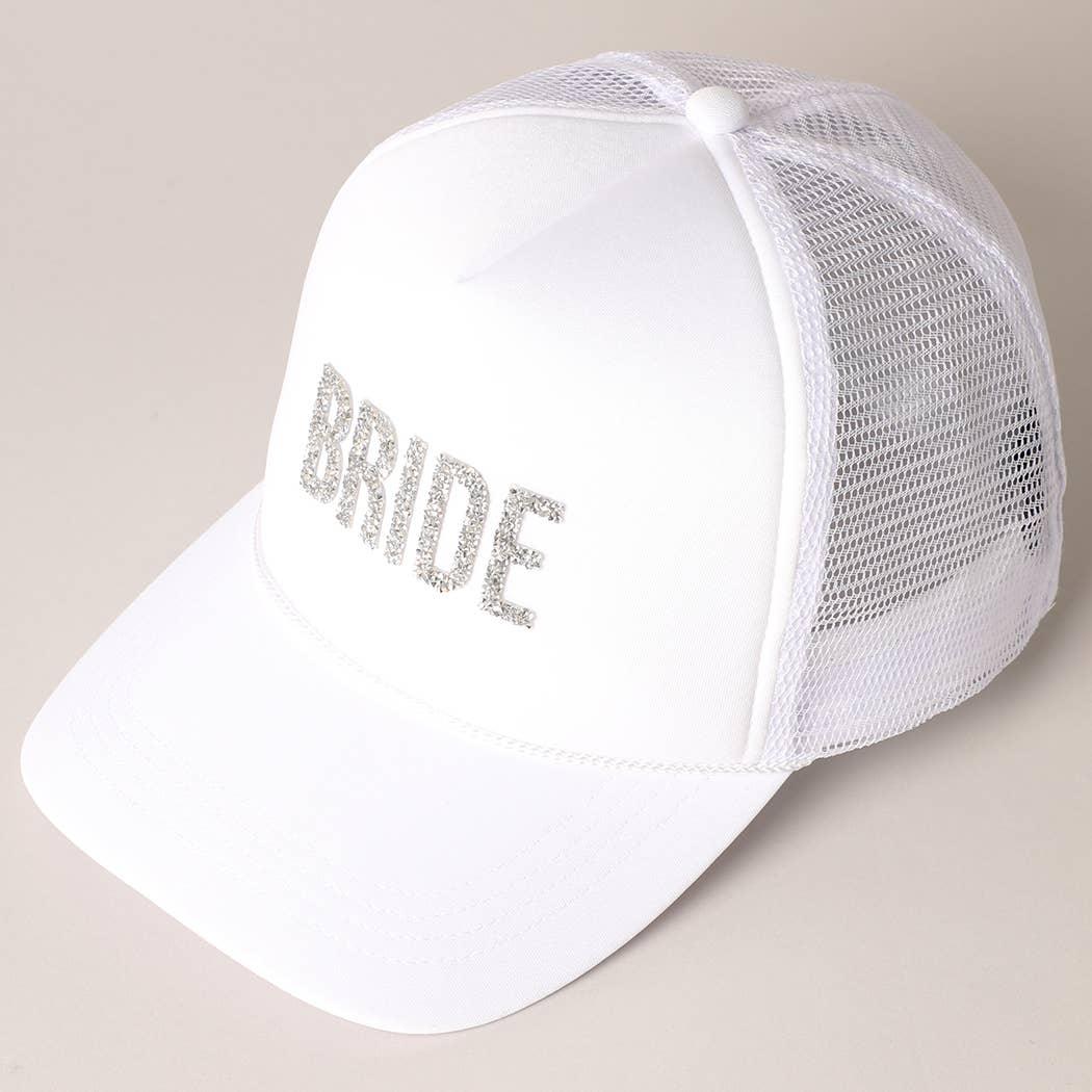 Glitter Letter Bride Patch Foam Trucker Hat