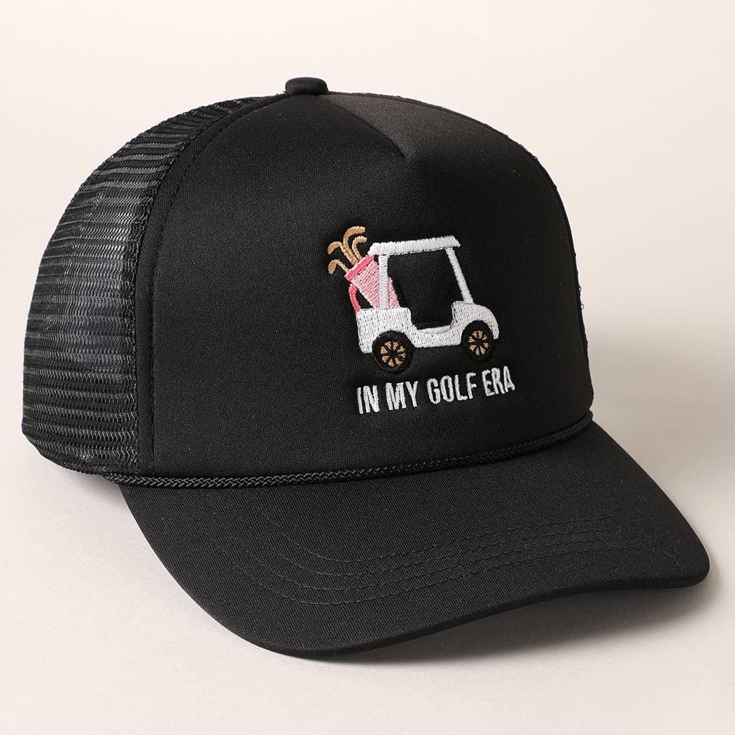 Golf Cart and In My Golf Era Embroidery Trucker Hat