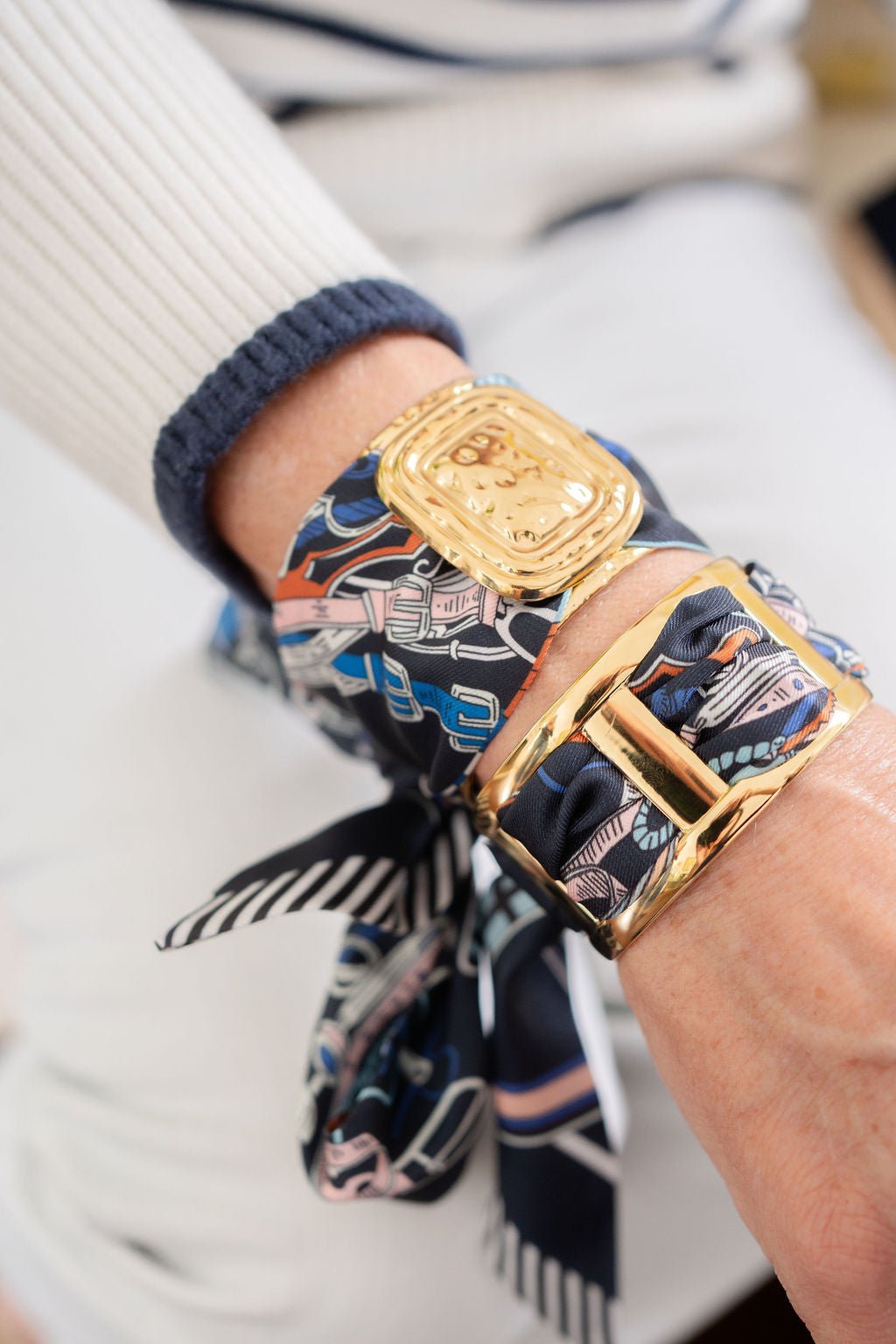 Finley- Large Gold Scarf Cuff