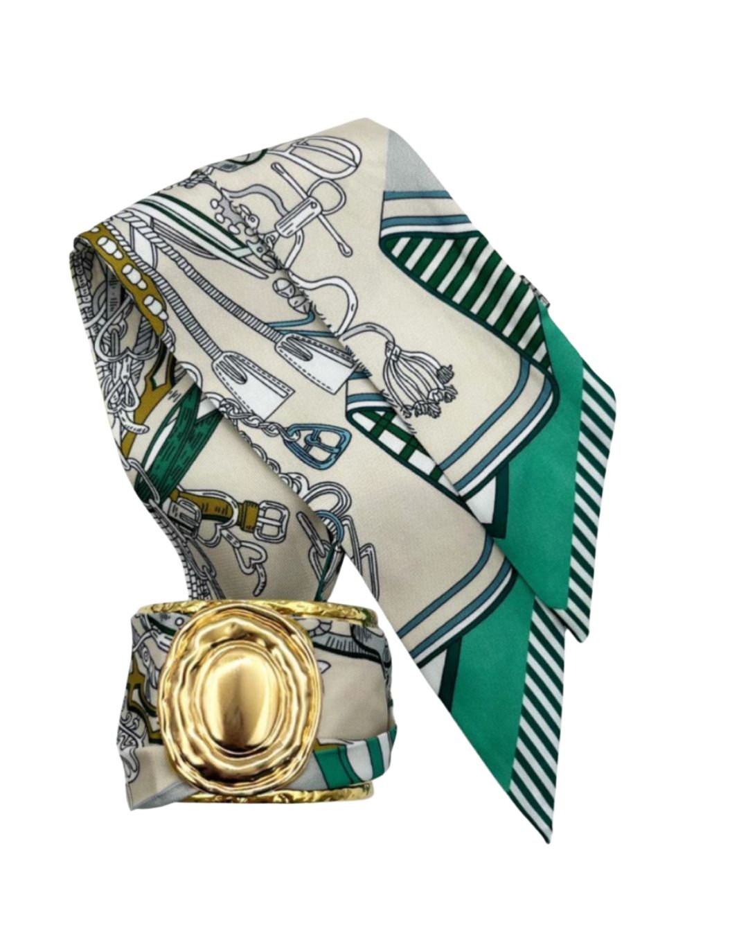 Finley- Large Gold Scarf Cuff