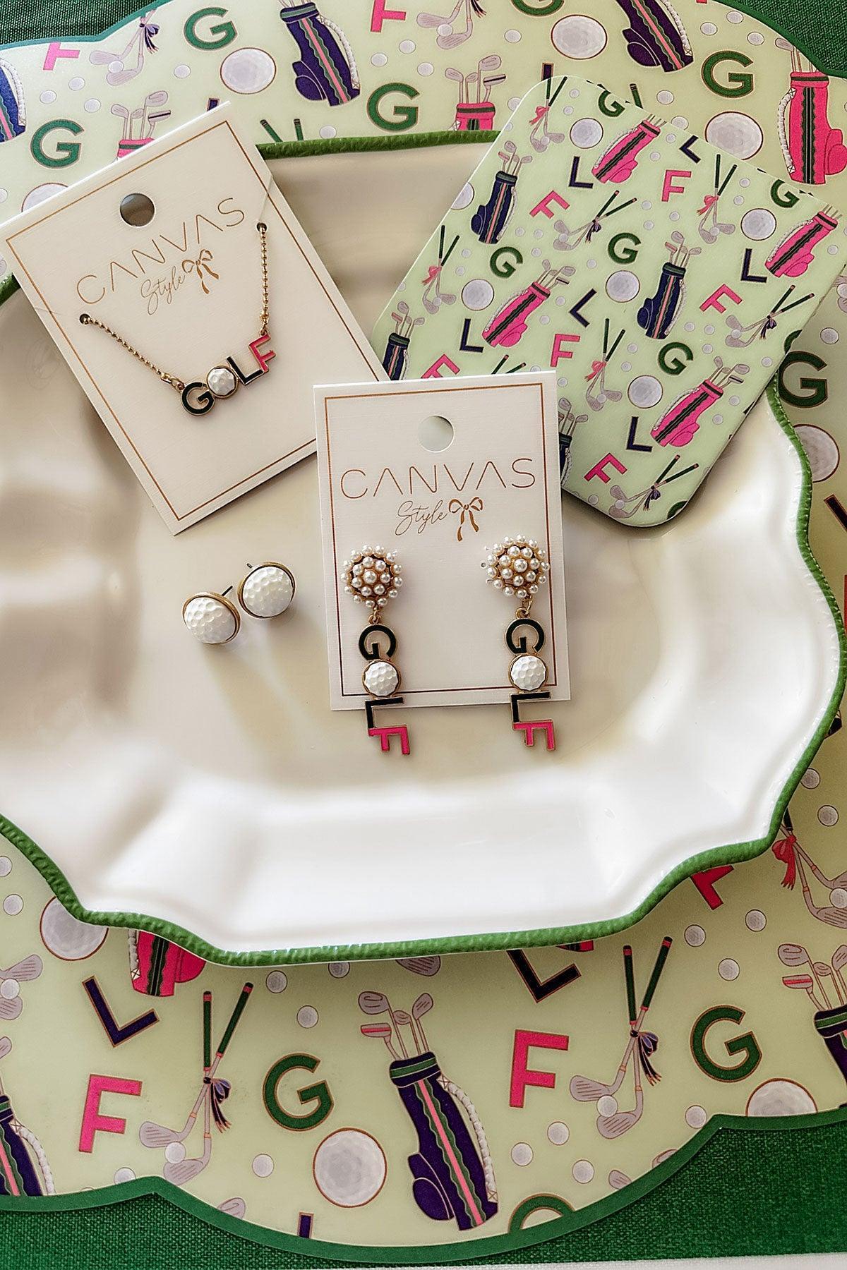GOLF Enamel Earrings