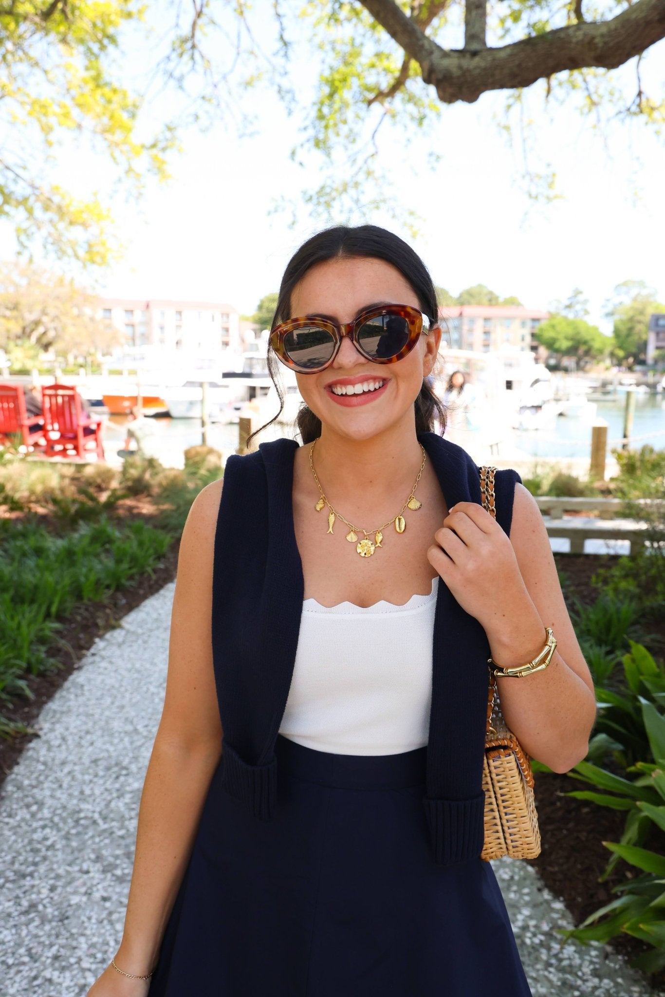 Harbour Charm Necklace - 18k Gold Plated - Belle of the Ball Collection - Bexa Boutique