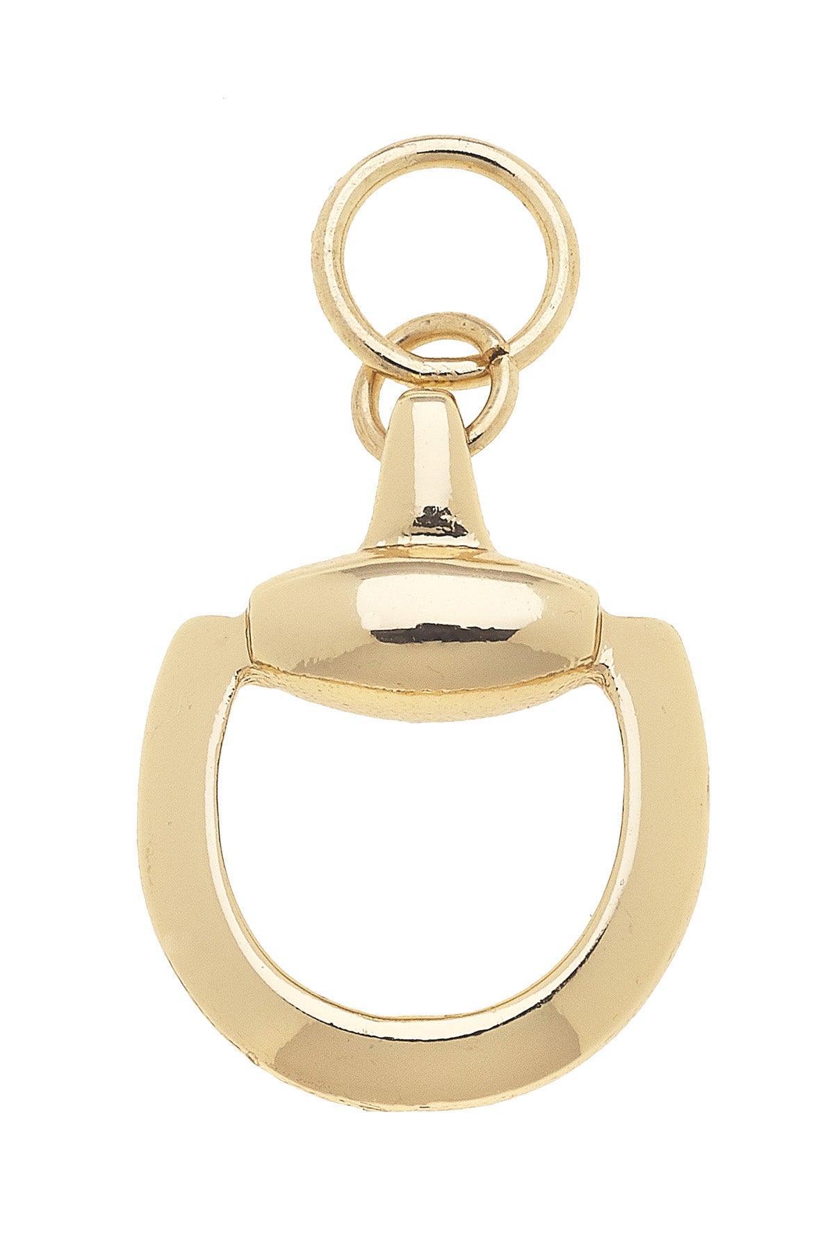 Horsebit Charm in Shiny Gold