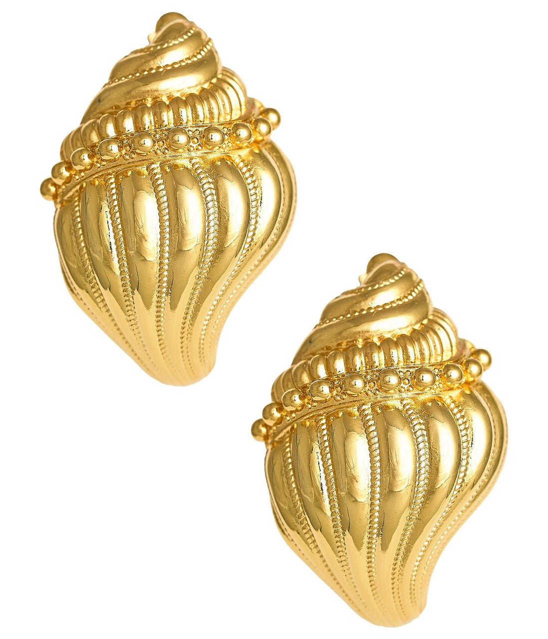 James Conch Shell Earring - 18k Plated Gold - Belle of the Ball Collection - Bexa Boutique