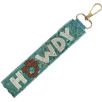 HOWDY Seed Bead Keychain