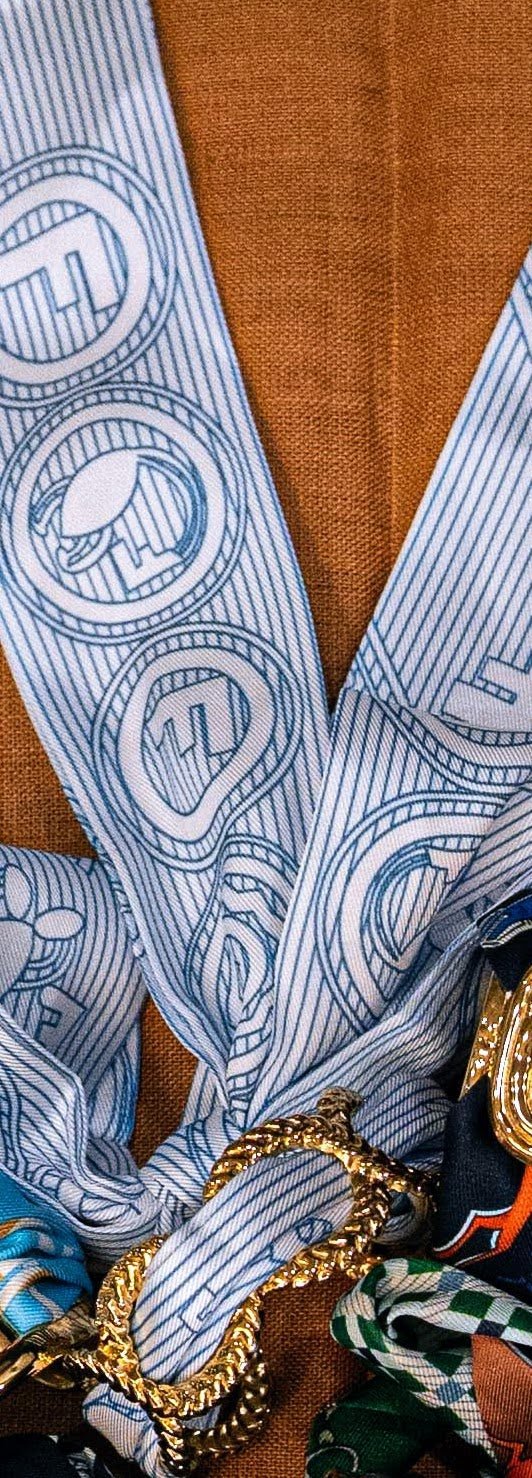Link Scarf Cuff - Elliot - Blue Multi - Bexa Boutique