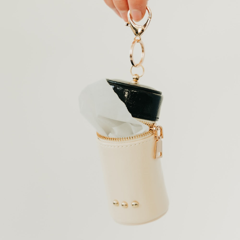 Lipstick Case Bag Charm - Black - Bexa Boutique