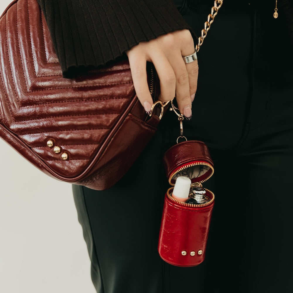 Lipstick Case Bag Charm - Black - Bexa Boutique