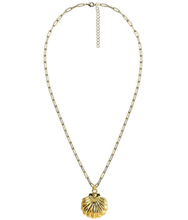 Gold Dune Charm Necklace - 18k Gold Plated - Jess Fay Collection