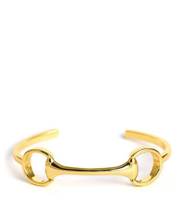 Gold Horse Bit Cuff - 18k Plated - Bexa Boutique