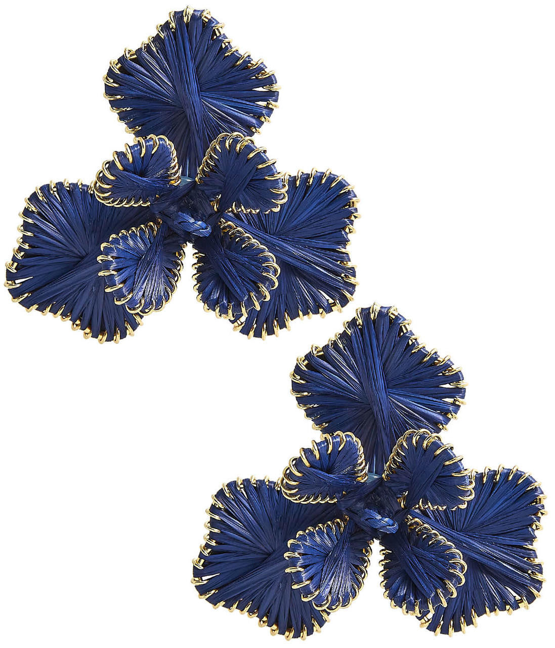 Kaia - Raffia Flower Earring - White - Bexa Boutique