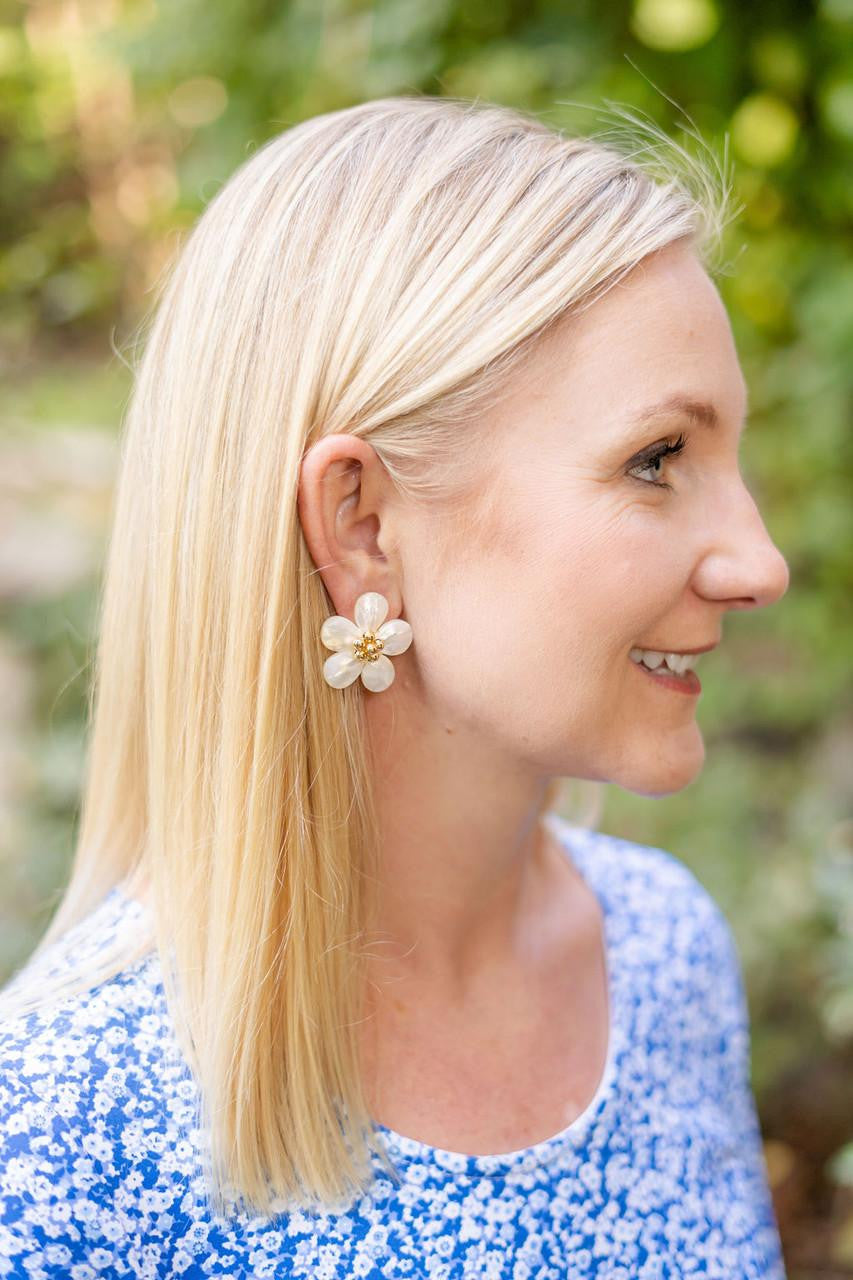 Libby Earrings - Mother of Pearl - Bexa Boutique